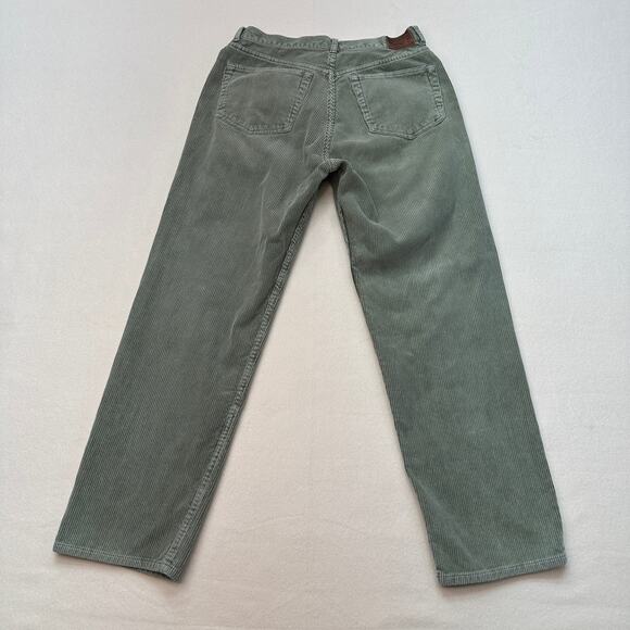 Gap Denim Corduroy Pant Mens 32x30 Green High Rise Button Up #151206-03-1 Cotton - Picture 5 of 10